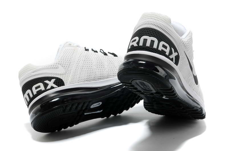 Pas cher Nike Air Max 2013 KPU Chaussures Hommes Blanc Noir (2)